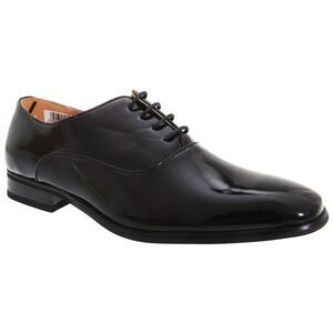 Goor Mens Patent Leather Lace-Up Oxford Tie Dress Formal Shoes Sizes 7-15 / Blac